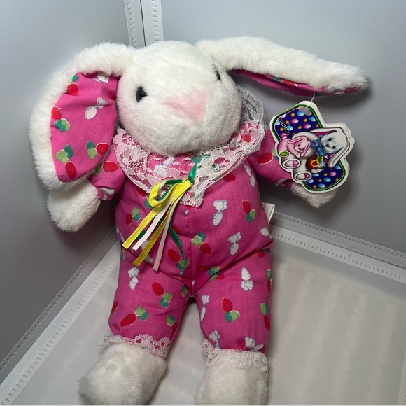 kuddle me Other - Kuddle Me Toys Vintage Plush Bunny Rabbit Pink Easter Stuffed Kellytoy